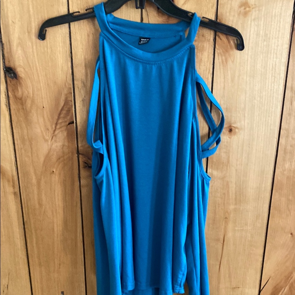 Blue Sleeveless Top